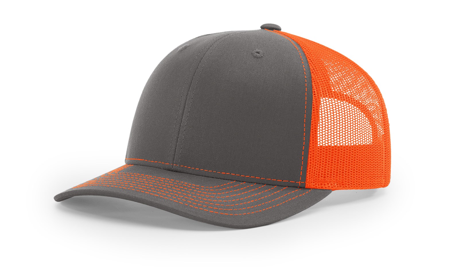 Richardson 112 Charcoal/Neon Orange