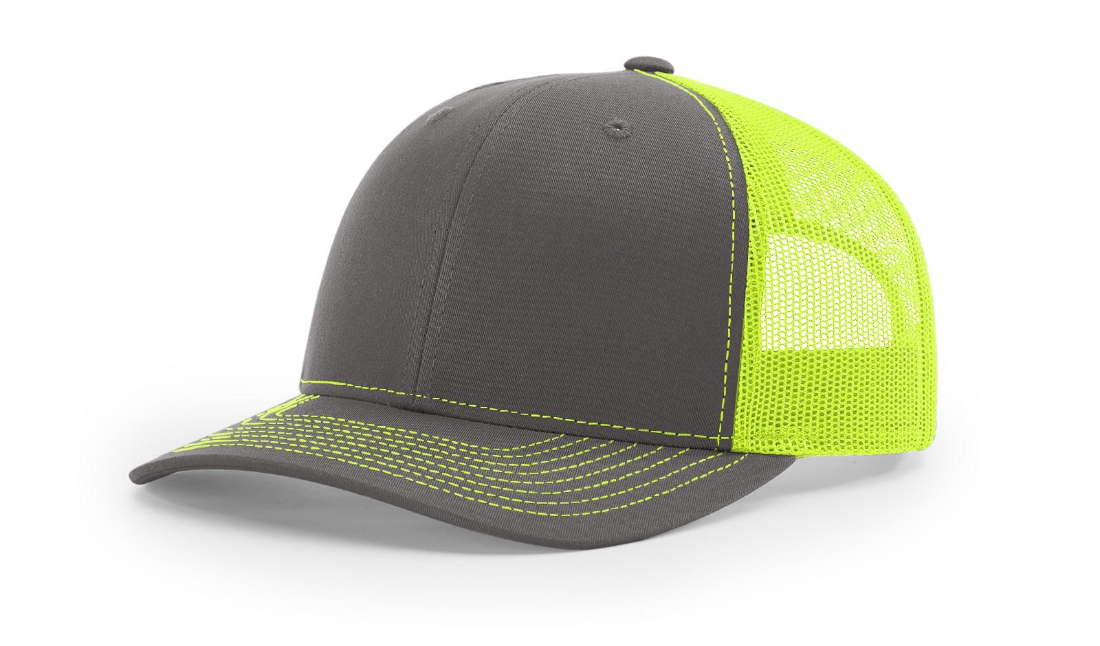 Richardson 112 Charcoal/Neon Yellow Cap