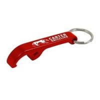 Aluminum Bottle Opener Keychain - Red - SSC-9912