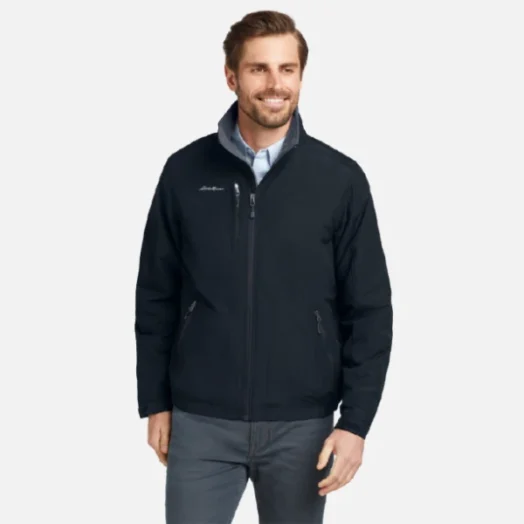 EB520 Eddie Bauer Mens Embroidered Fleece Lined Jacket