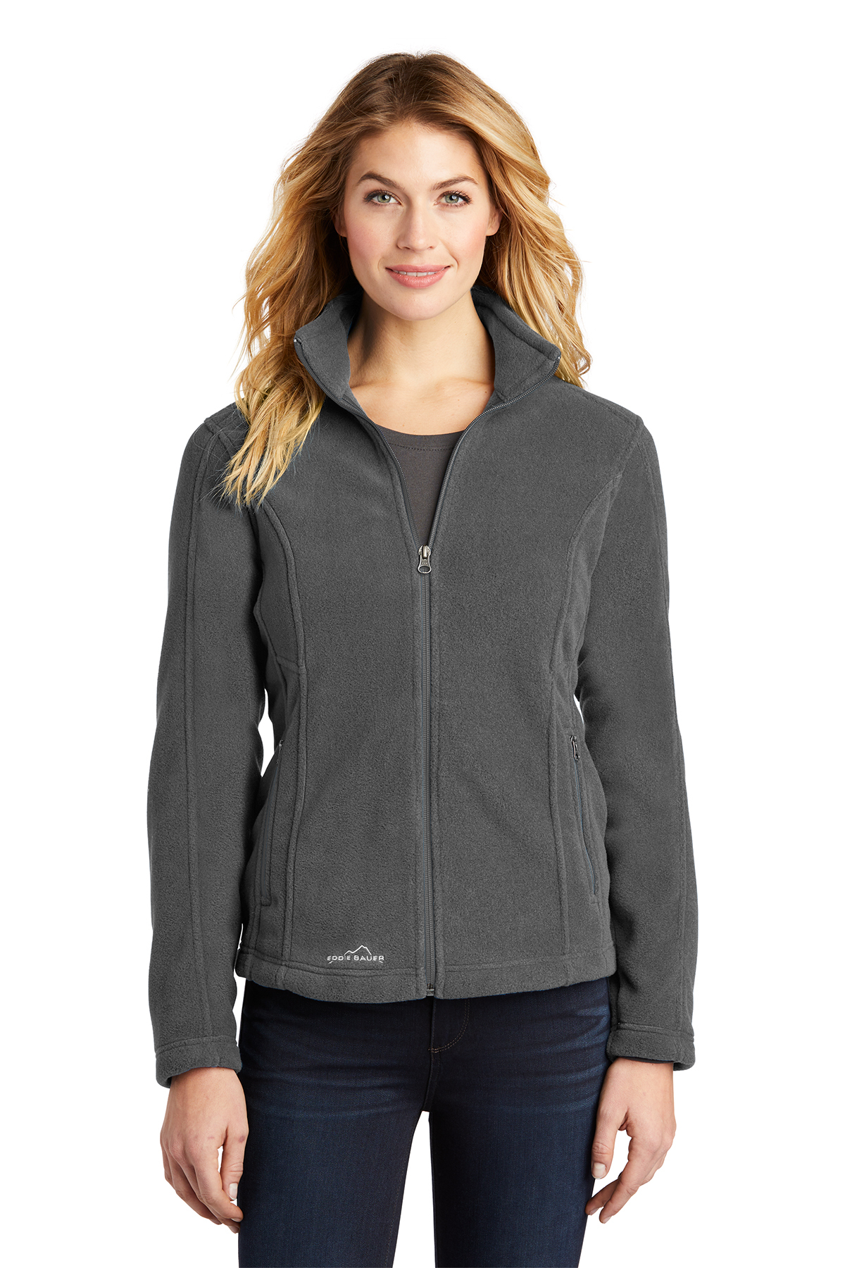 Ladies Embroidered Eddie Bauer Full Zip Fleece Jacket