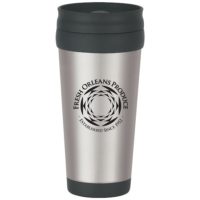16oz Stainless Steel Tumbler with Slide Action Lid and Plastic Liner