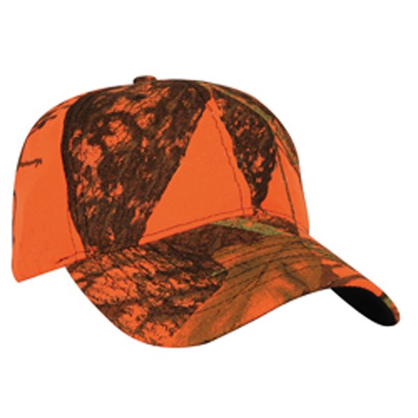 orange camouflage hat