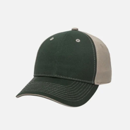 GWT-101 Outdoor Classic Two Tone Twill Cap with Contrasting Sandwich Visor and Eyelets