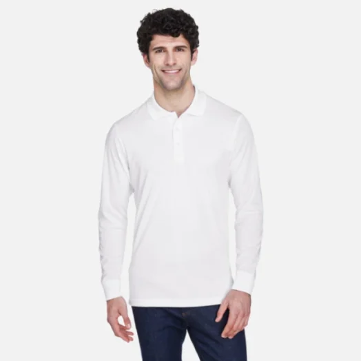 88192 Ash City Core 365 Men's Pinnacle Performance Long-Sleeve Piqué Polo