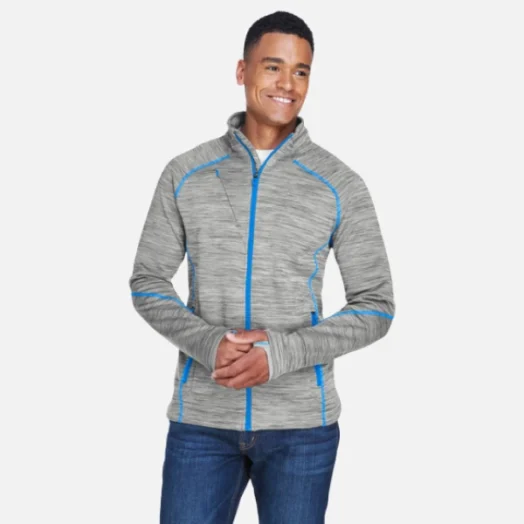 88697 Ash City North End Men's Flux Mélange Bonded Fleece Jacket
