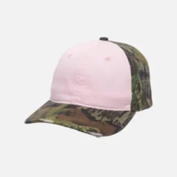 CGWT-611 Outdoor Cap Ladies Fit Frayed Camo Visor Cap