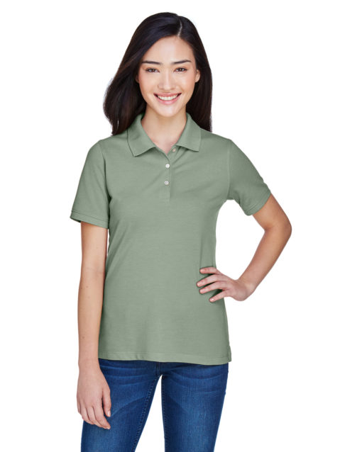 M265W Easy Blend Polo Harriton Womens 5.6 oz CHARCOAL