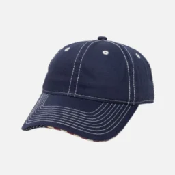 USA-850 Outdoor Garment Washed Unstructured Cap with Flag Sandwich Visor