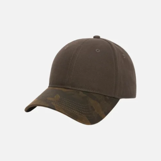 GHP-100 Outdoor Cap Canvas W/Etched Camo Weathered Visor With Embroidered Front Patch