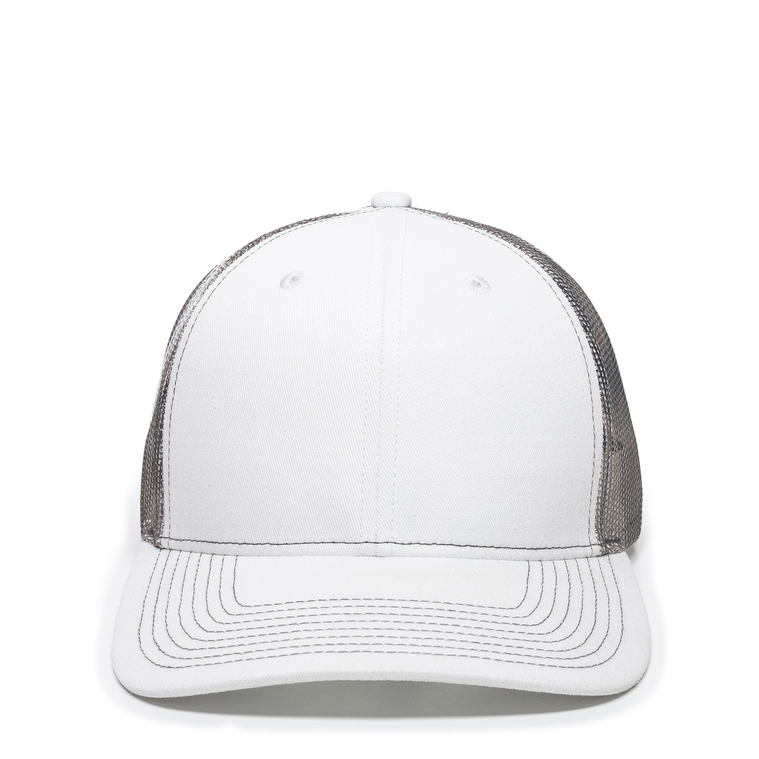 black white trucker hat