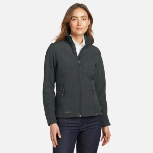 EB533 Eddie Bauer Ladies Shaded Crosshatch Soft Shell Jacket