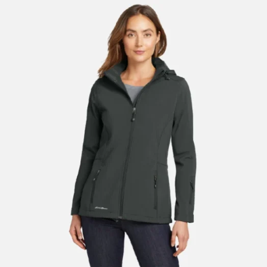 EB537 Eddie Bauer Ladies Hooded Soft Shell Parka
