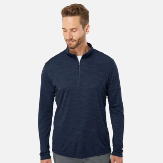 A475 Adidas Lightweight Mélange Quarter-Zip Pullover
