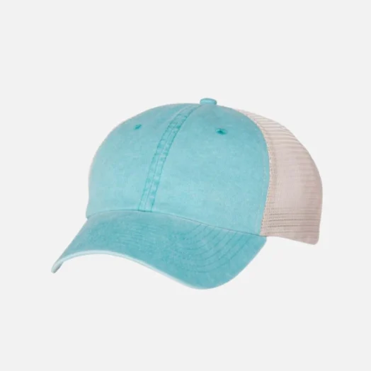 SP510 Sportsman Pigment-Dyed Trucker Cap With Front Panel Embroidery