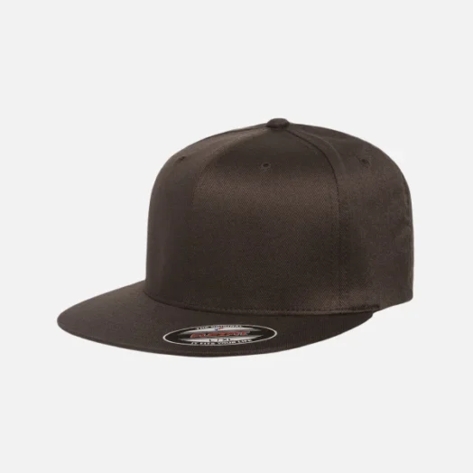 6297F Flexfit Adult Wooly Twill Pro Baseball On-Field Shape Cap with Flat Bill