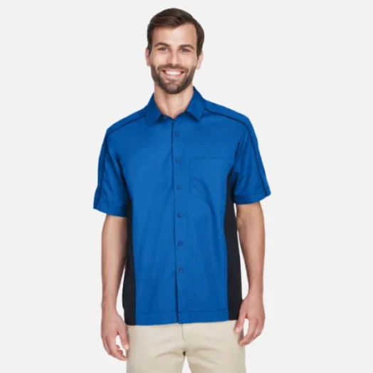 87042 North End Men's Fuse Colorblock Twill Shirt