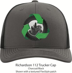 Richardson 112 Charcoal Black with Textured FlexStyle Patch