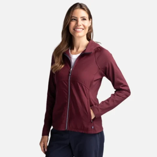 LCC00008 Cutter & Buck Adapt Eco Knit Hybrid Recycled Womens Full Zip Jacket