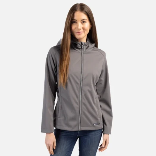 LCO00066 Cutter & Buck Evoke Eco Softshell Recycled Full Zip Womens Jacket