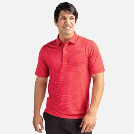 MCK00144 Cutter & Buck Forge Pencil Stripe Stretch Mens Polo