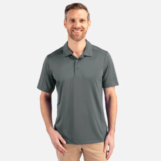 MCK01127 Cutter & Buck Prospect Eco Textured Stretch Recycled Mens Short Sleeve Polo