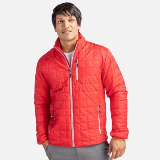 MCO00018 Cutter & Buck Rainier PrimaLoft® Mens Eco Insulated Full Zip Puffer Jacket