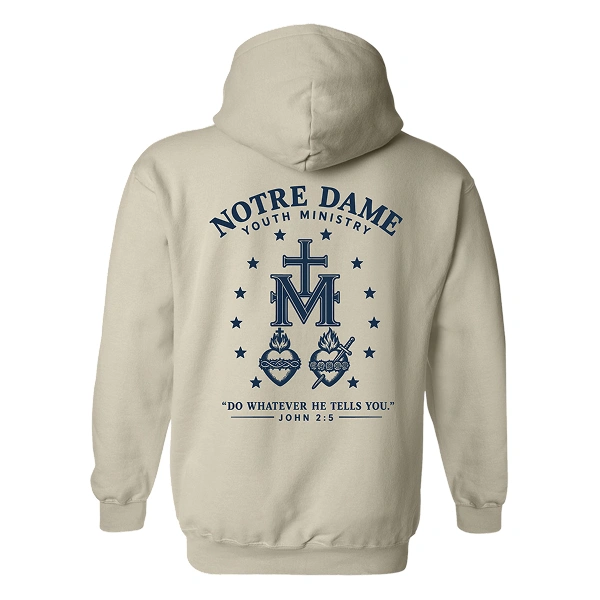 Miraculous Medal Hoodie — Sand - Image 2