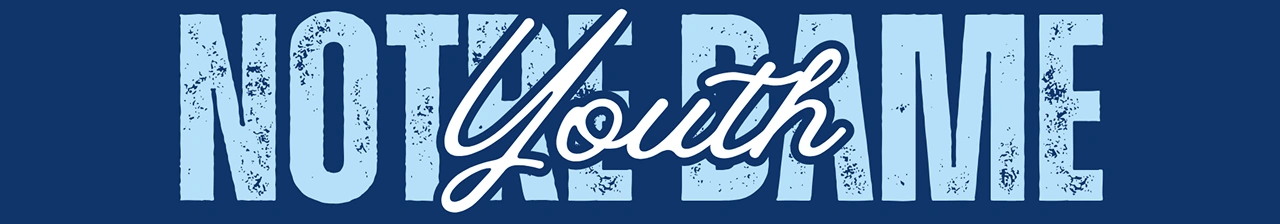 Notre Dame Youth Ministry custom merch and apparel banner